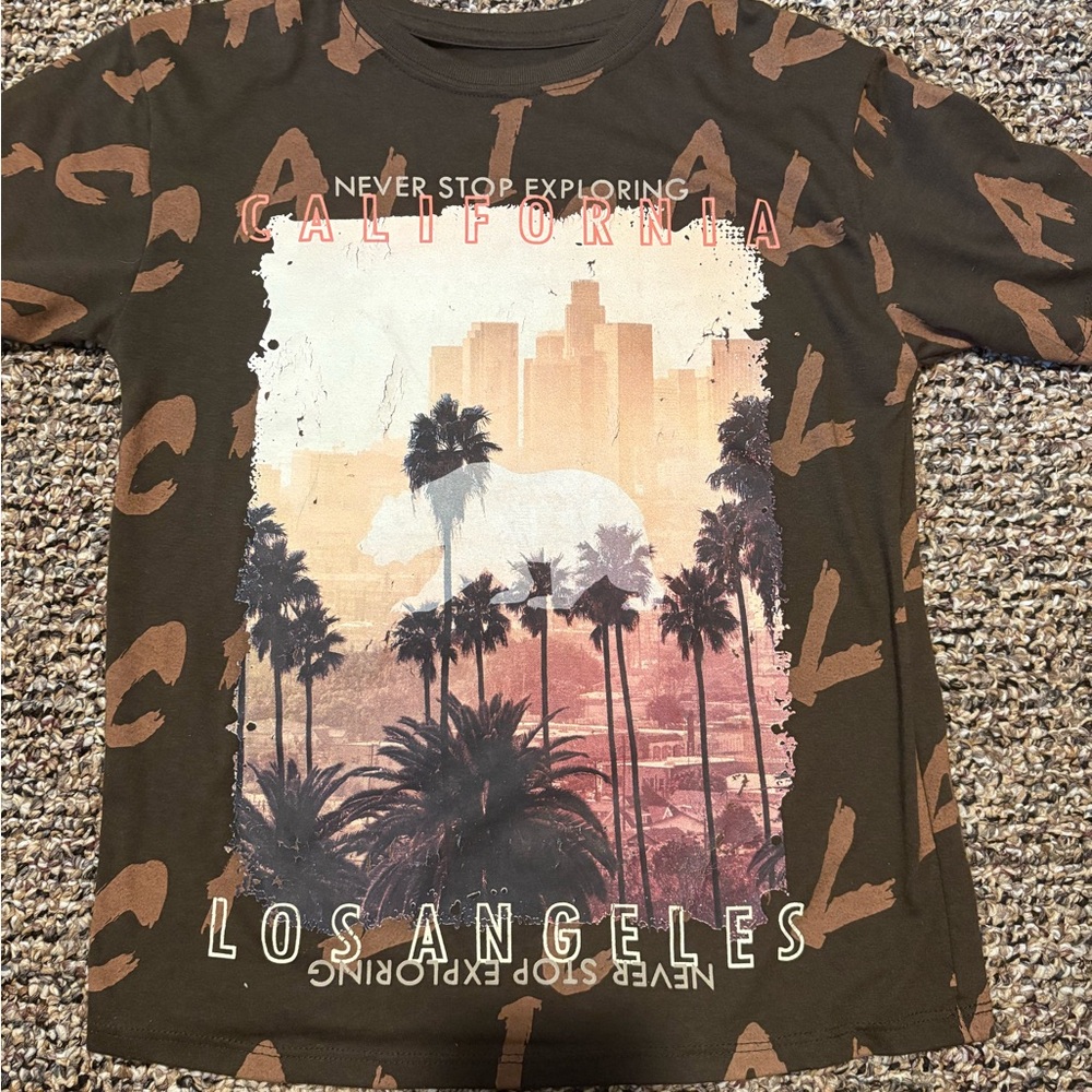 Hustle Gang Brown Short Sleeve Tee Urban Graphic